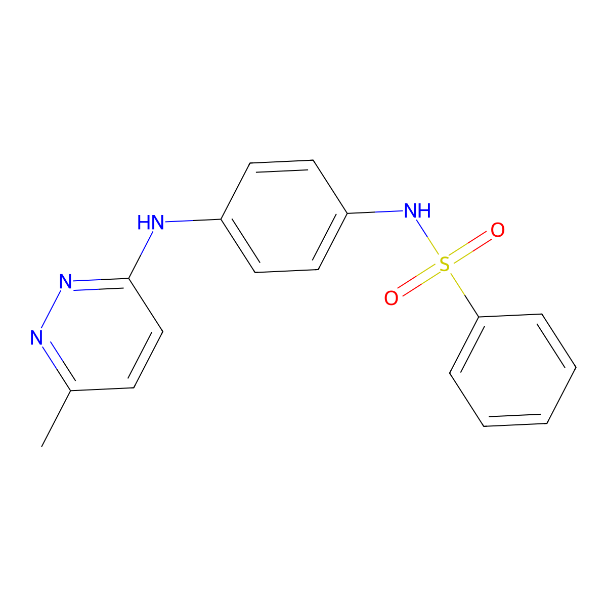 N-(4-((6-methylpyridazin-3-yl)amino)phenyl)benzenesulfonamide molecular structure, CAS 1172876-85-5