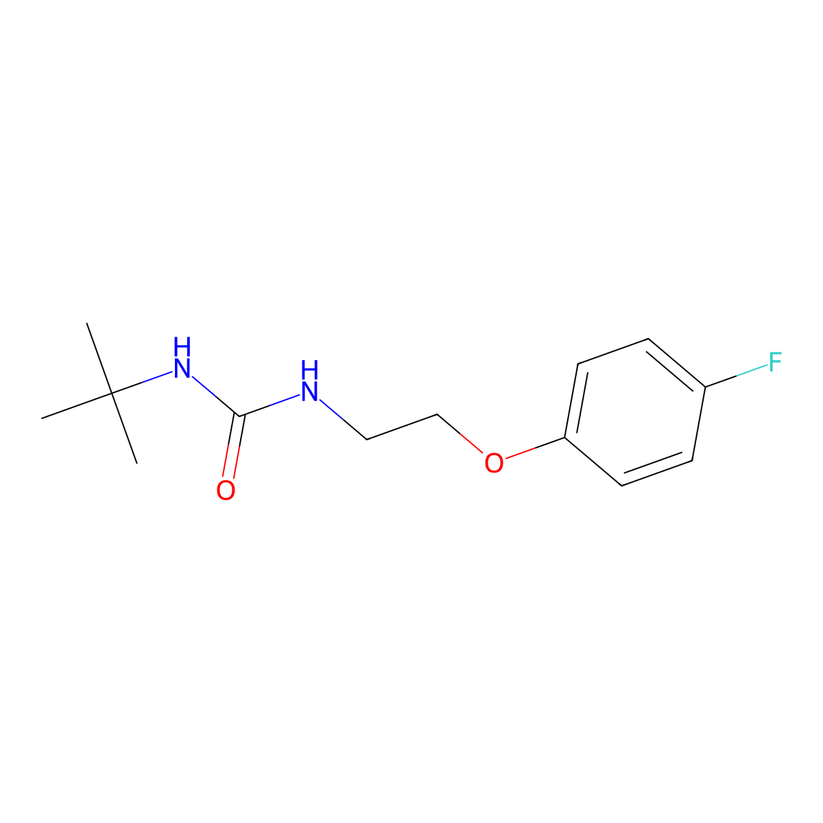 1-(Tert-butyl)-3-(2-(4-fluorophenoxy)ethyl)urea molecular structure, CAS 1172881-56-9