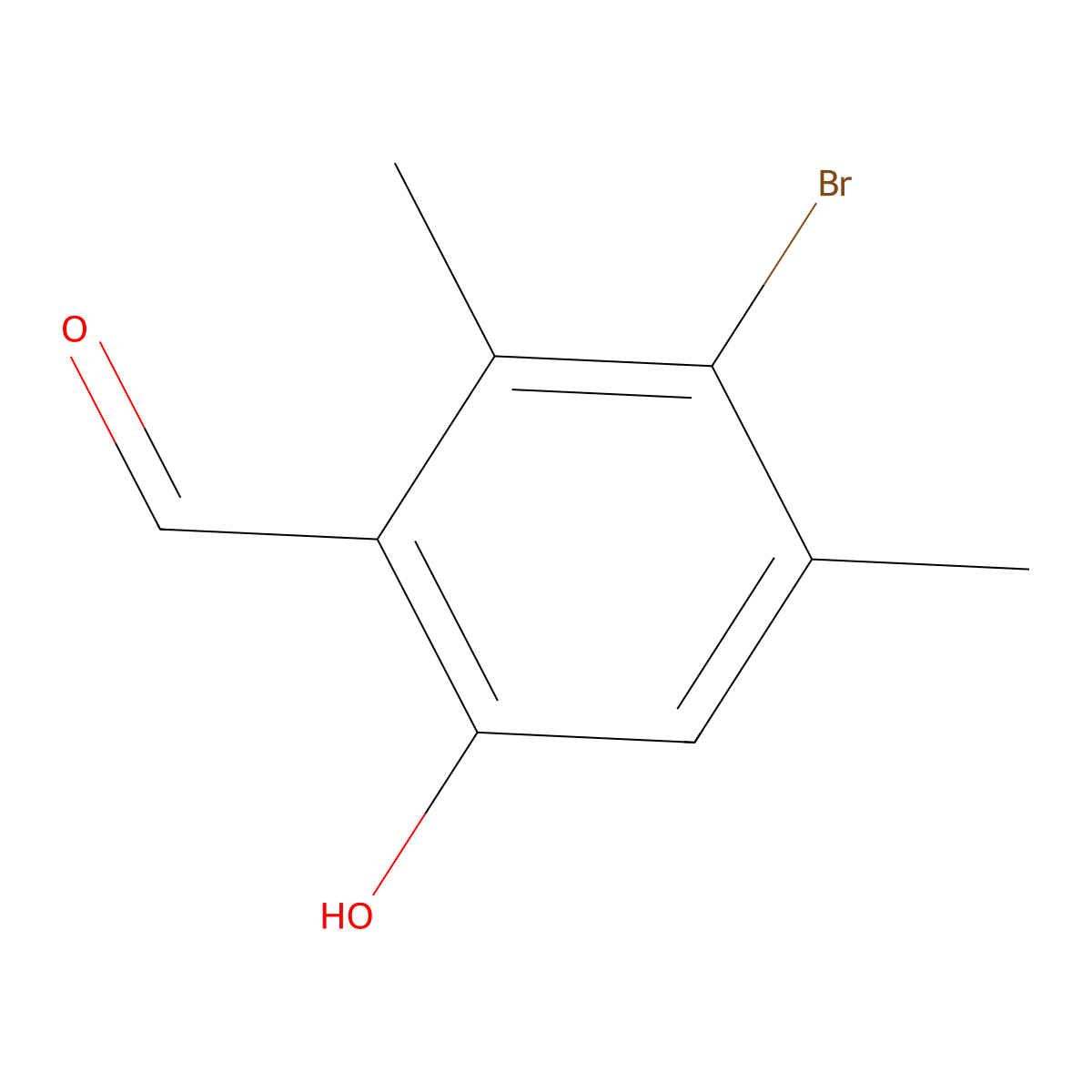 3-Bromo-6-hydroxy-2,4-dimethylbenzaldehyde molecular structure, CAS 1172886-91-7