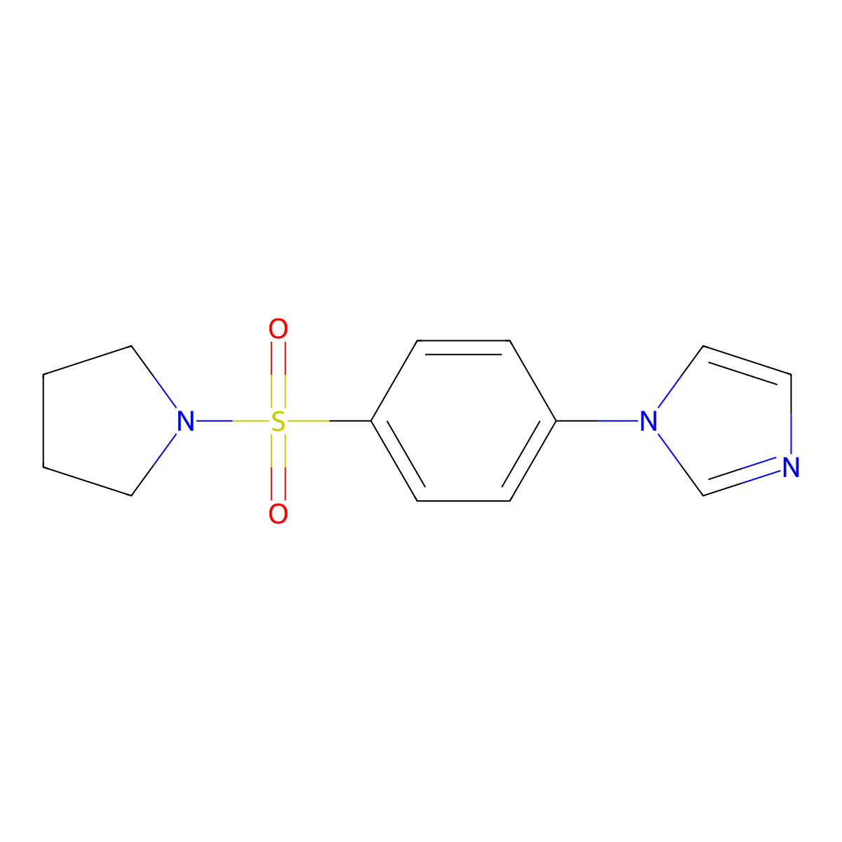 1-[4-(1-Pyrrolidinylsulfonyl)phenyl]-1H-imidazole molecular structure, CAS 1172888-53-7