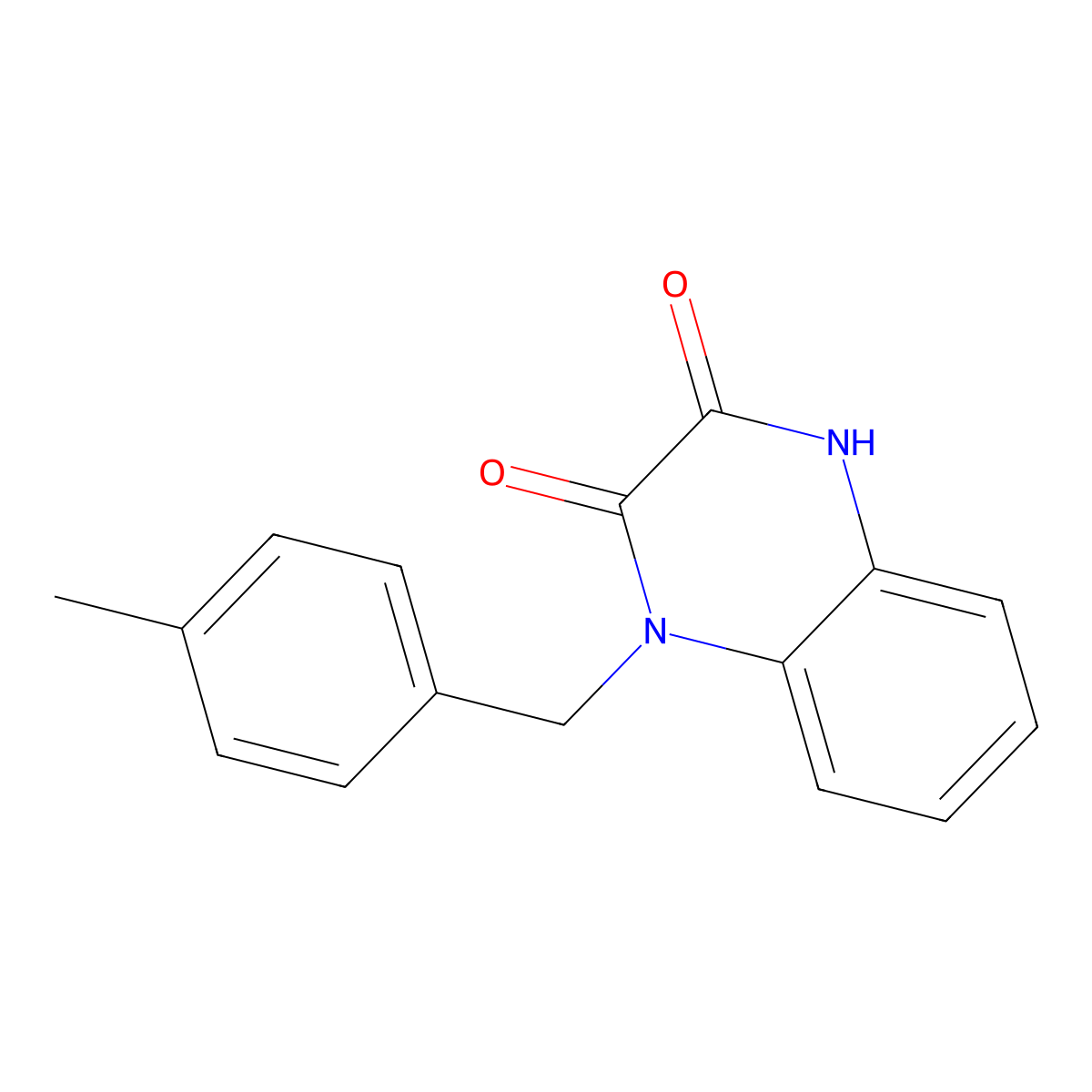 1-(4-Methylbenzyl)-1,4-dihydroquinoxaline-2,3-dione molecular structure, CAS 1172891-28-9