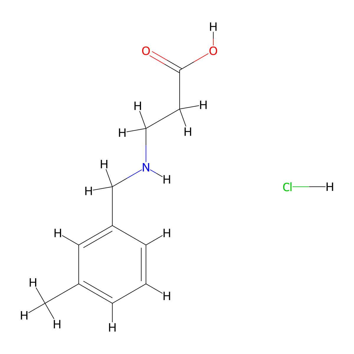 3-[(3-Methylbenzyl)amino]propanoic acid hydrochloride molecular structure, CAS 1172895-93-0