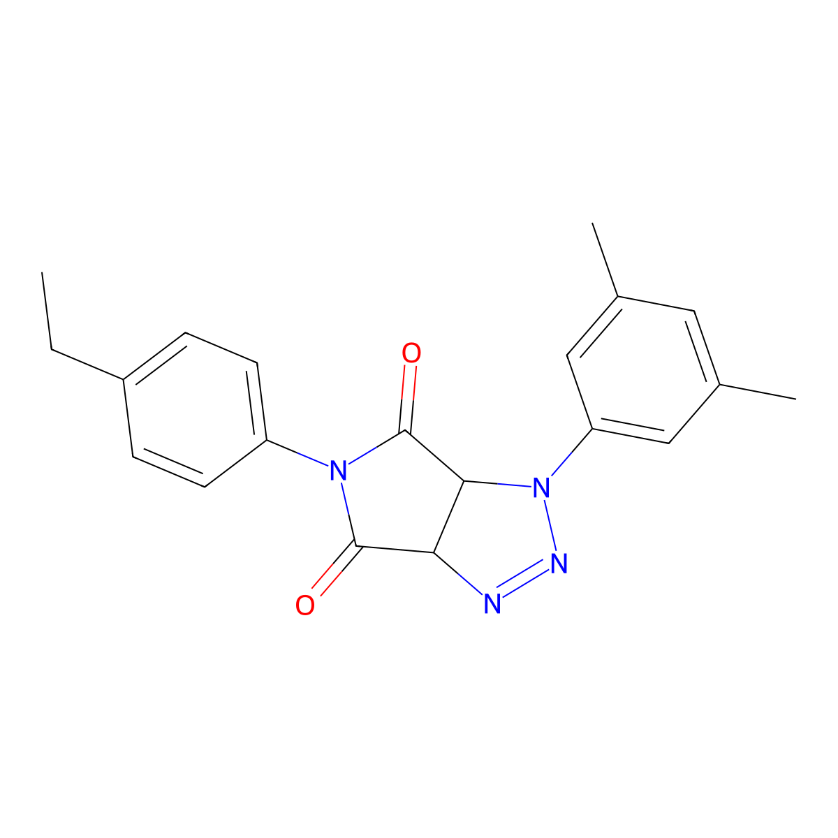 1-(3,5-dimethylphenyl)-5-(4-ethylphenyl)-1,6a-dihydropyrrolo[3,4-d][1,2,3]triazole-4,6(3aH,5H)-dione molecular structure, CAS 1172904-22-1