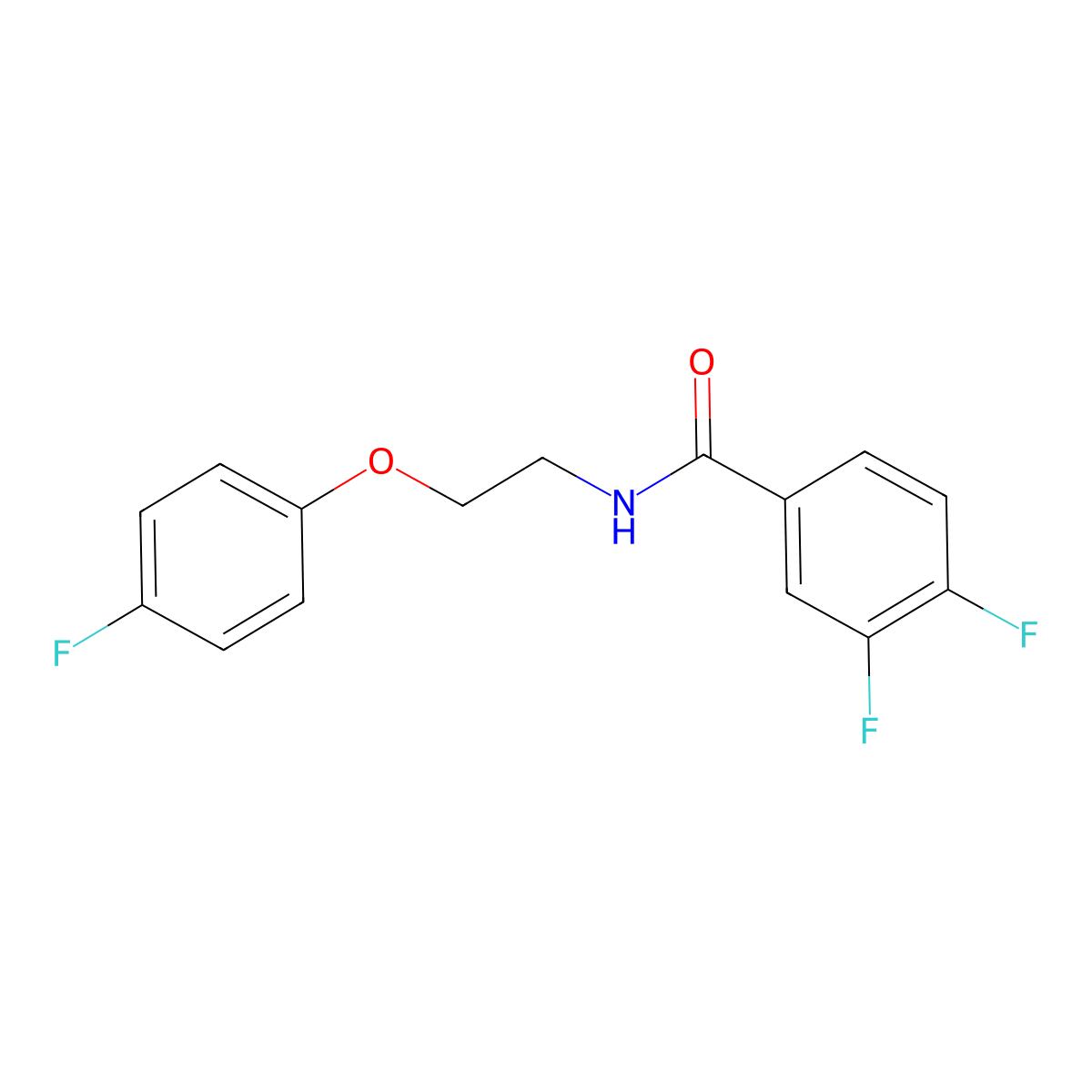 3,4-difluoro-N-[2-(4-fluorophenoxy)ethyl]benzamide molecular structure, CAS 1172908-97-2