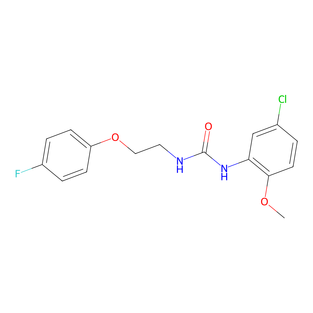 1-(5-Chloro-2-methoxyphenyl)-3-(2-(4-fluorophenoxy)ethyl)urea molecular structure, CAS 1172909-76-0
