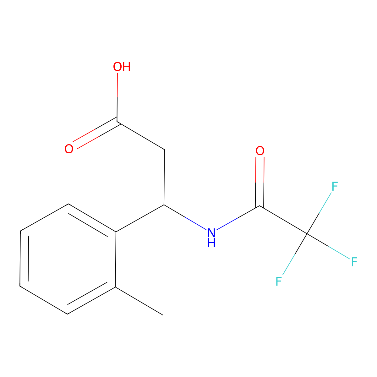 3-(2-methylphenyl)-3-[(2,2,2-trifluoroacetyl)amino]propanoic Acid molecular structure, CAS 117291-10-8
