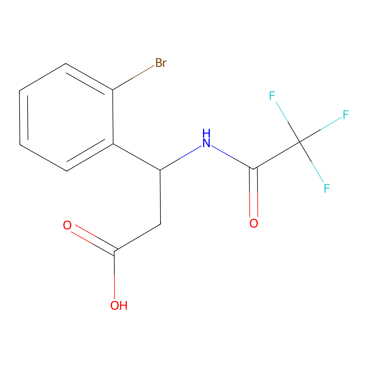 3-(2-bromophenyl)-3-[(2,2,2-trifluoroacetyl)amino]propanoic Acid molecular structure, CAS 117291-11-9