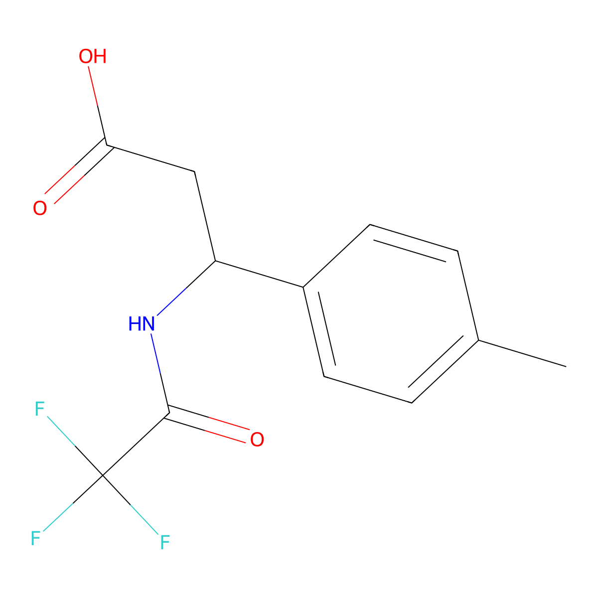 3-(4-methylphenyl)-3-[(2,2,2-trifluoroacetyl)amino]propanoic Acid molecular structure, CAS 117291-15-3