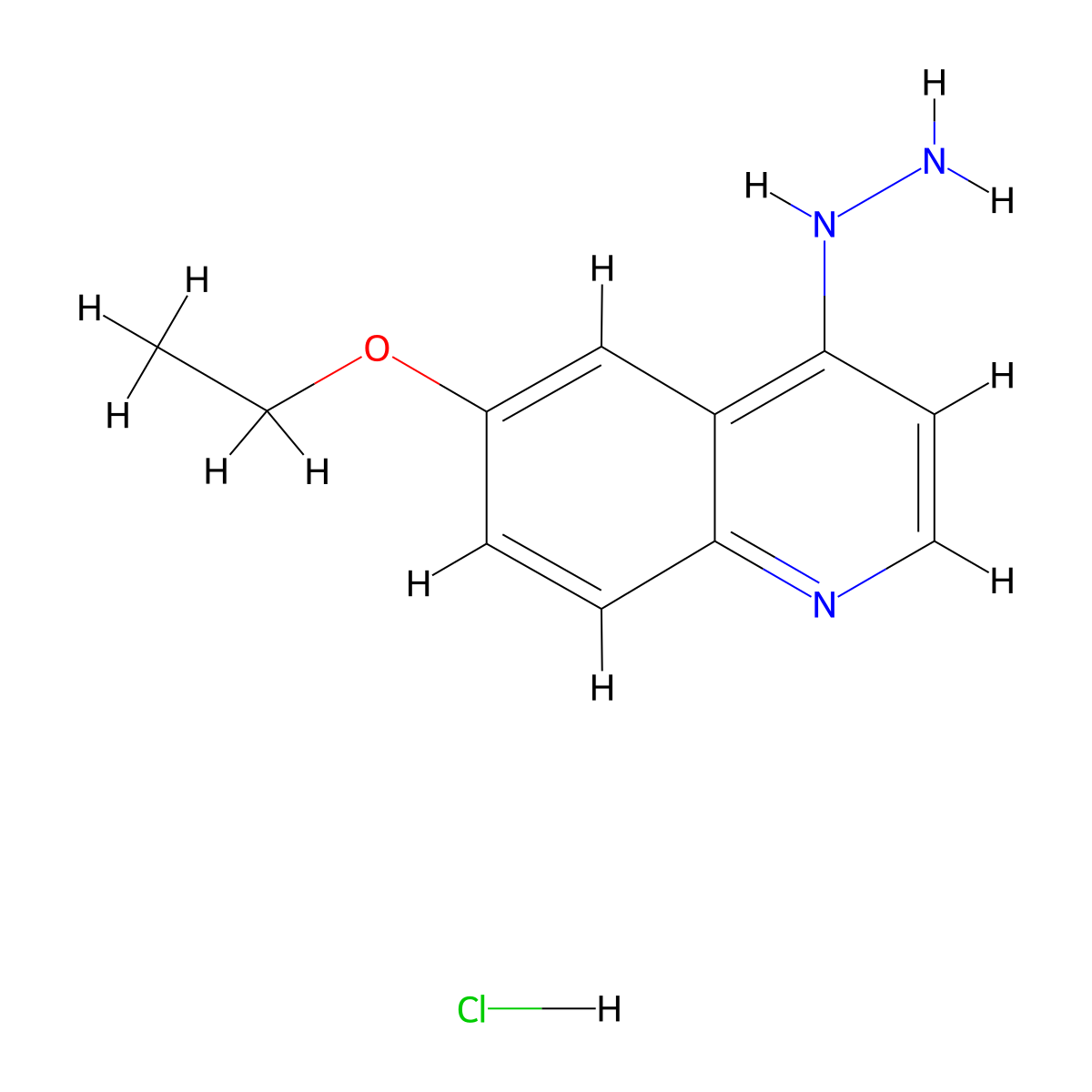 4-Hydrazino-6-ethoxyquinoline hydrochloride molecular structure, CAS 1172910-15-4