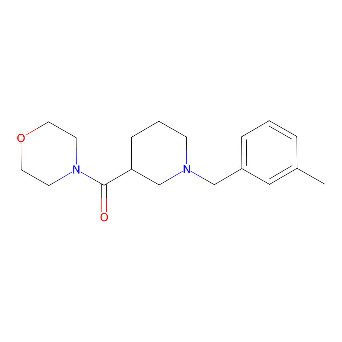 4-{1-[(3-Methylphenyl)methyl]piperidine-3-carbonyl}morpholine molecular structure, CAS 1172913-59-5
