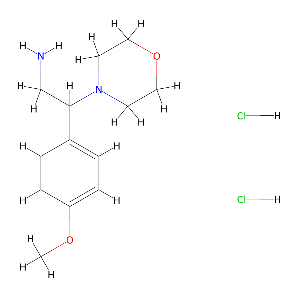 2-(4-Methoxyphenyl)-2-morpholin-4-ylethylamine 2hcl molecular structure, CAS 1172916-46-9