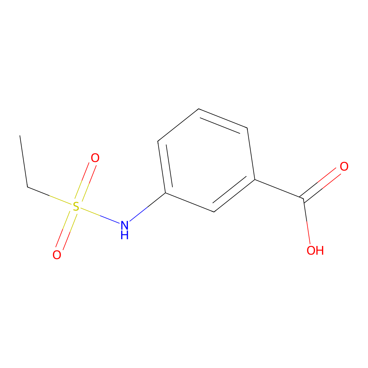 3-Ethanesulfonamidobenzoic acid molecular structure, CAS 117292-19-0