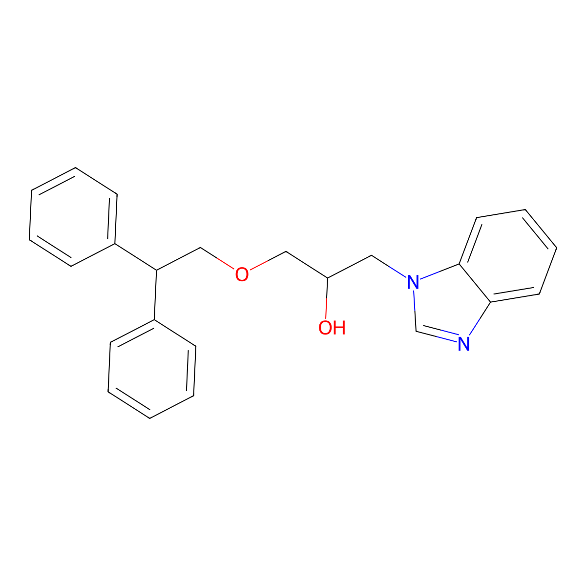 1-(1H-benzimidazol-1-yl)-3-(2,2-diphenylethoxy)propan-2-ol molecular structure, CAS 1172920-03-4