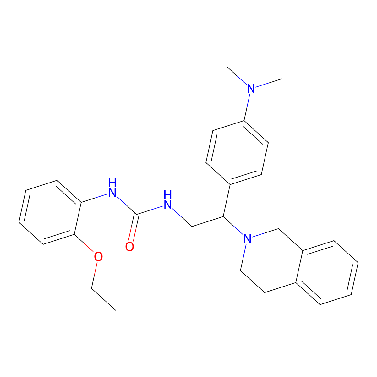 1-(2-(3,4-dihydroisoquinolin-2(1H)-yl)-2-(4-(dimethylamino)phenyl)ethyl)-3-(2-ethoxyphenyl)urea molecular structure, CAS 1172922-07-4