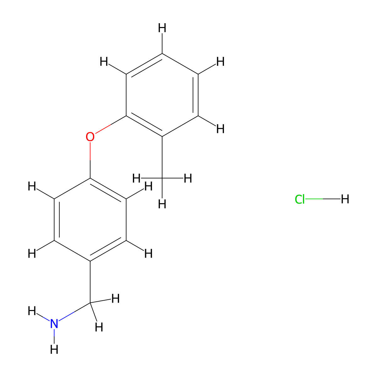 4-(2-Methylphenoxy)benzylamine hydrochloride molecular structure, CAS 1172923-95-3