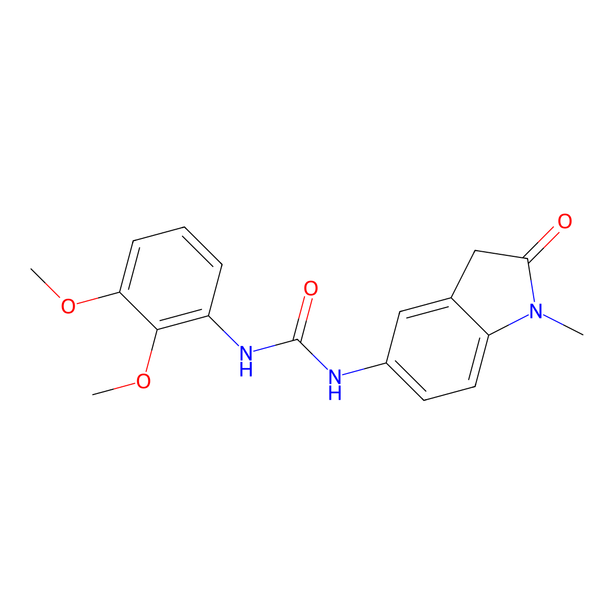1-(2,3-Dimethoxyphenyl)-3-(1-methyl-2-oxoindolin-5-yl)urea molecular structure, CAS 1172925-55-1