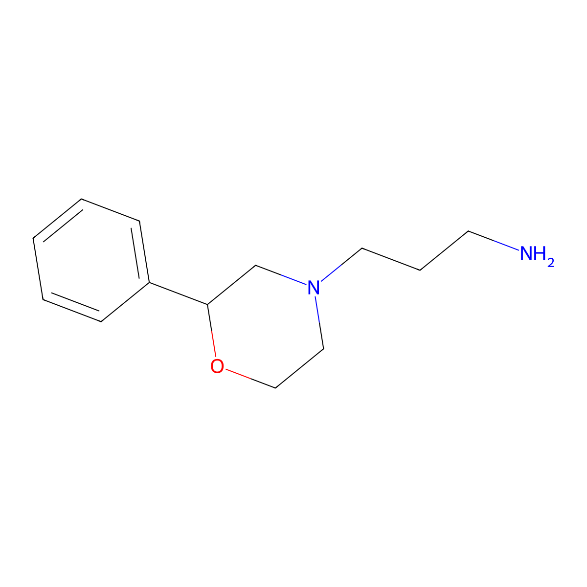 [3-(2-Phenylmorpholin-4-yl)propyl]amine molecular structure, CAS 1172928-72-1