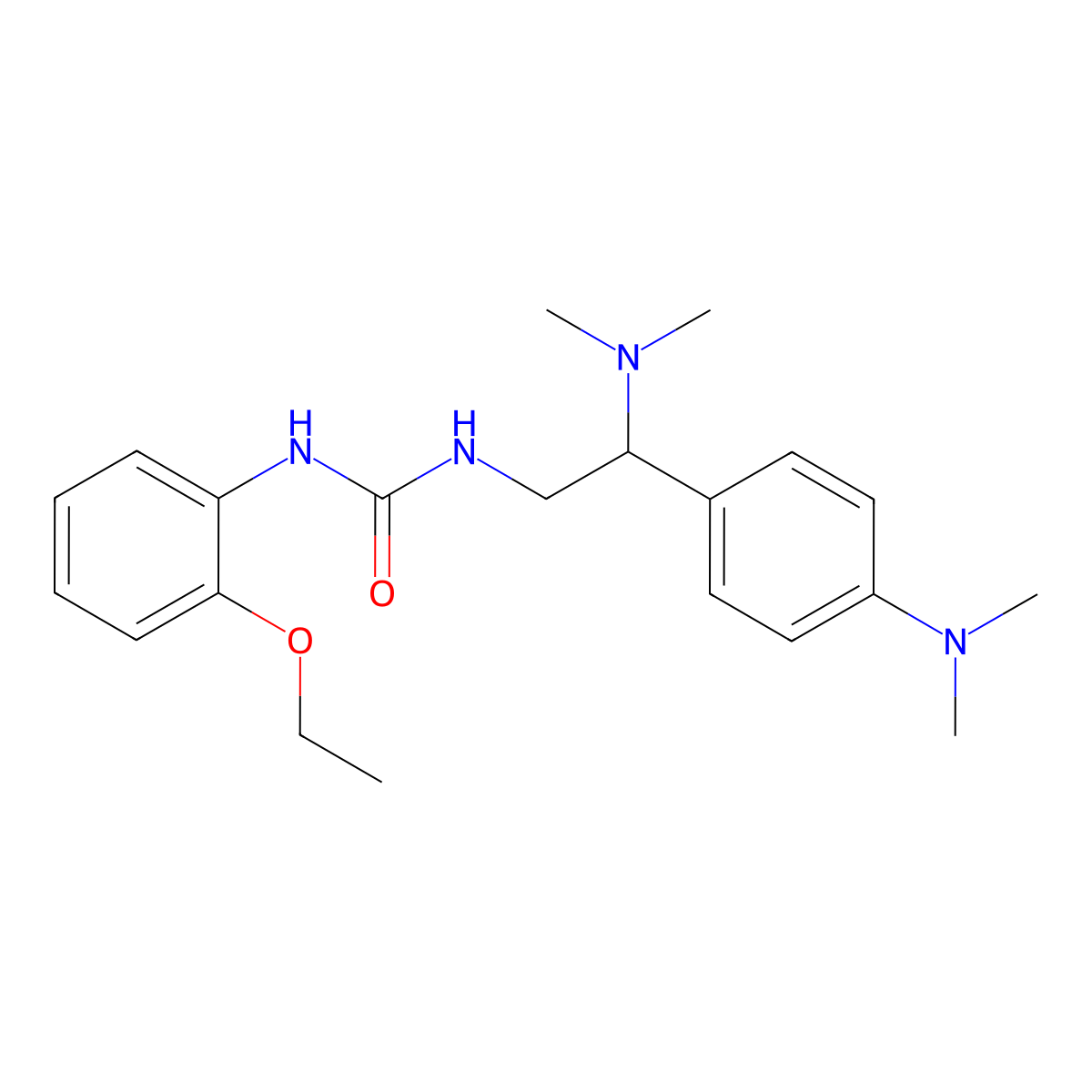 1-[2-(Dimethylamino)-2-[4-(dimethylamino)phenyl]ethyl]-3-(2-ethoxyphenyl)urea molecular structure, CAS 1172929-83-7