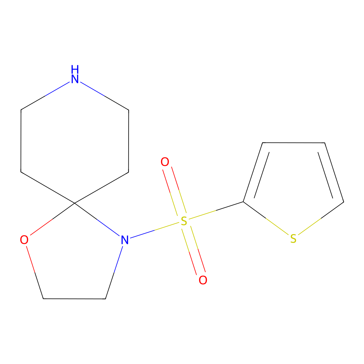 4-(2-Thienylsulfonyl)-1-oxa-4,8-diazaspiro[4.5]decane molecular structure, CAS 1172931-63-3