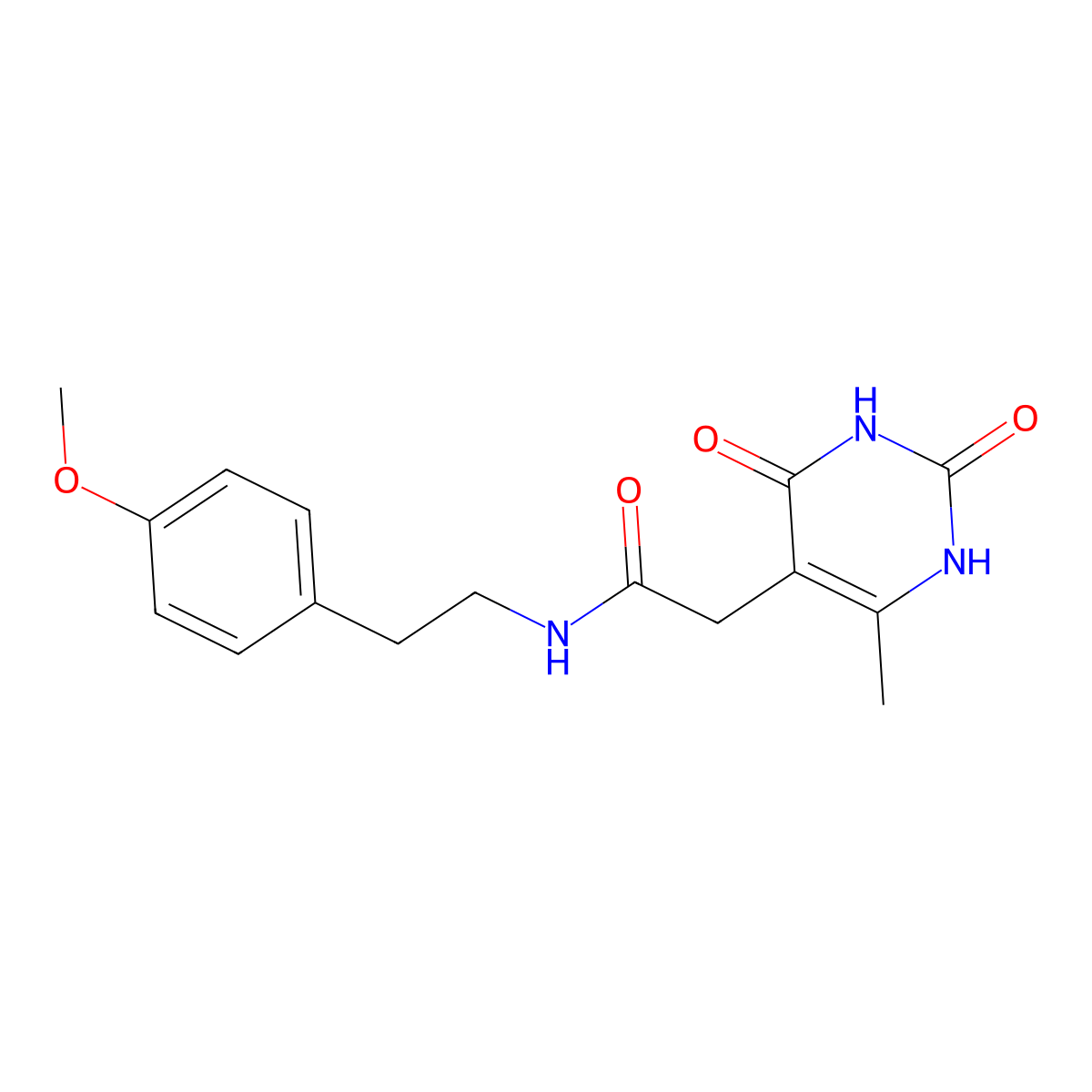 N-(4-methoxyphenethyl)-2-(6-methyl-2,4-dioxo-1,2,3,4-tetrahydropyrimidin-5-yl)acetamide molecular structure, CAS 1172931-78-0