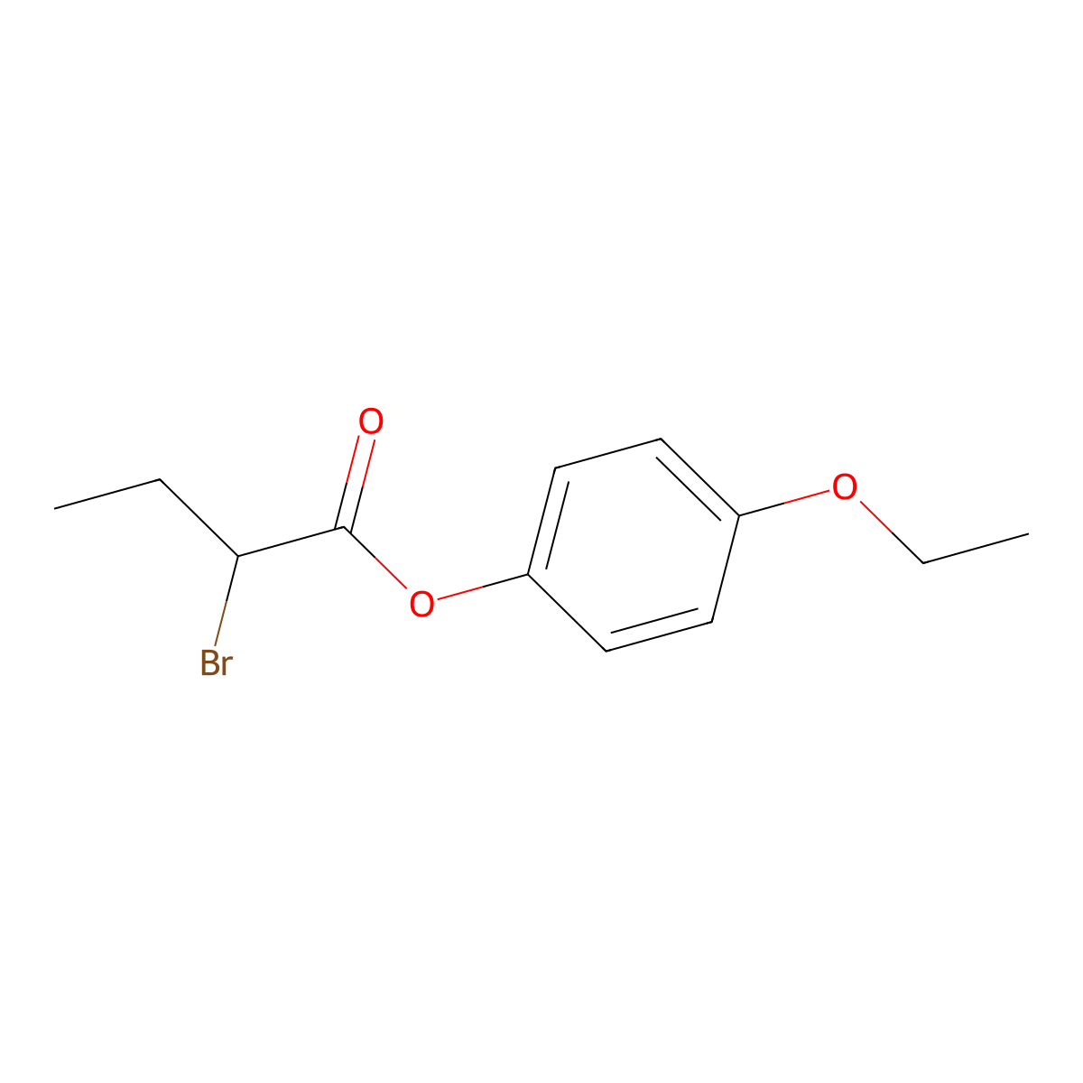 4-Ethoxyphenyl 2-bromobutanoate molecular structure, CAS 1172946-87-0