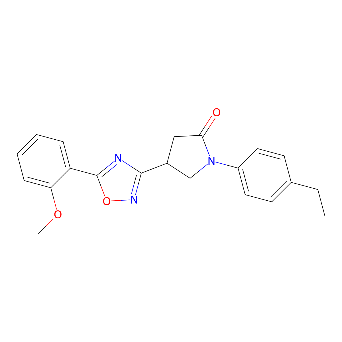 1-(4-Ethylphenyl)-4-[5-(2-methoxyphenyl)-1,2,4-oxadiazol-3-yl]pyrrolidin-2-one molecular structure, CAS 1172951-11-9