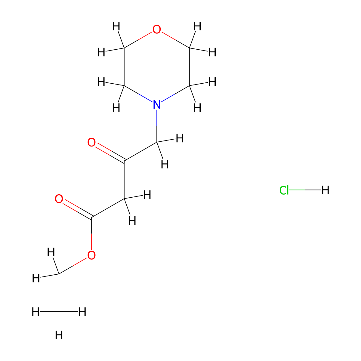 4-Morpholin-4-yl-3-oxo-butyric acid ethyl ester hydrochloride molecular structure, CAS 1172951-56-2