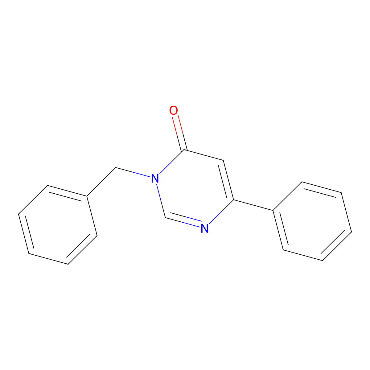 3-benzyl-6-phenylpyrimidin-4(3H)-one molecular structure, CAS 1172956-12-5
