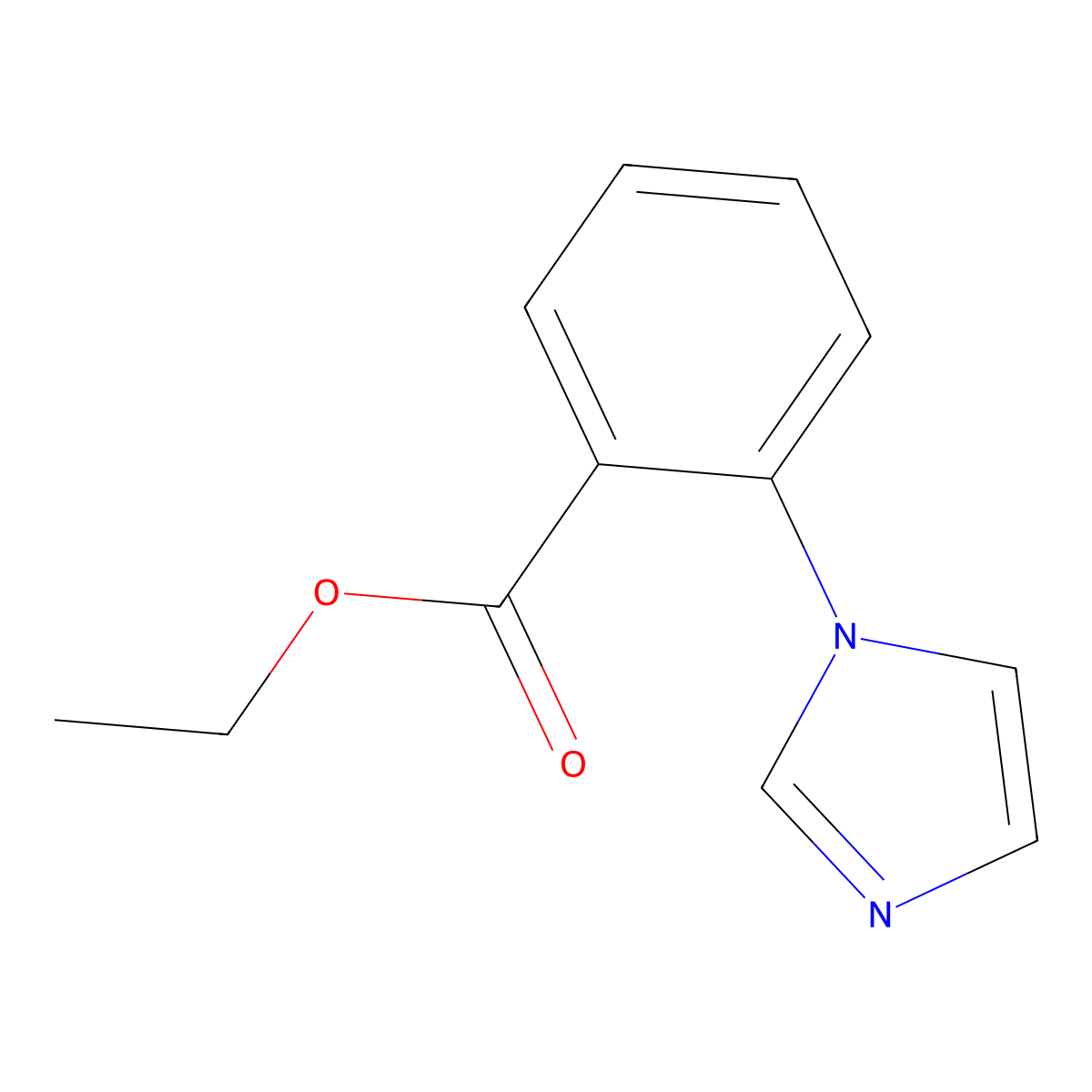 Ethyl 2-(1H-imidazol-1-yl)benzoate molecular structure, CAS 117296-92-1