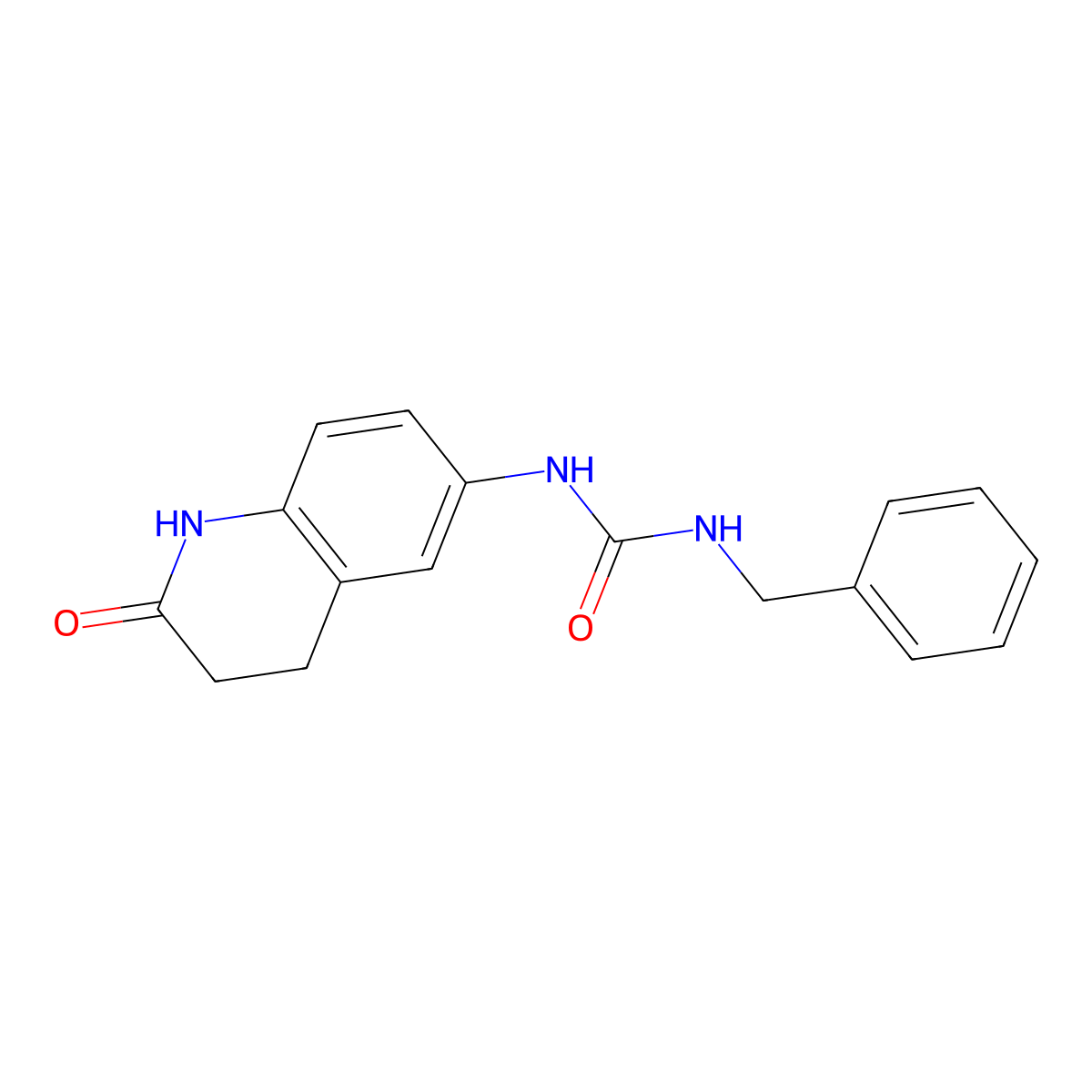 1-Benzyl-3-(2-oxo-1,2,3,4-tetrahydroquinolin-6-yl)urea molecular structure, CAS 1172961-40-8