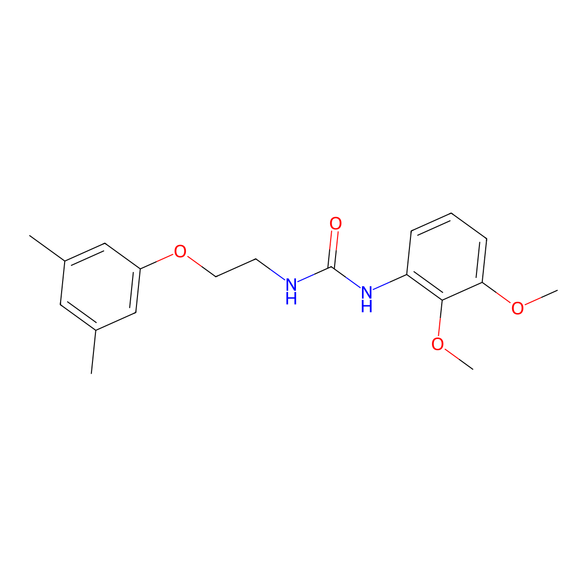 1-(2,3-Dimethoxyphenyl)-3-(2-(3,5-dimethylphenoxy)ethyl)urea molecular structure, CAS 1172963-88-0