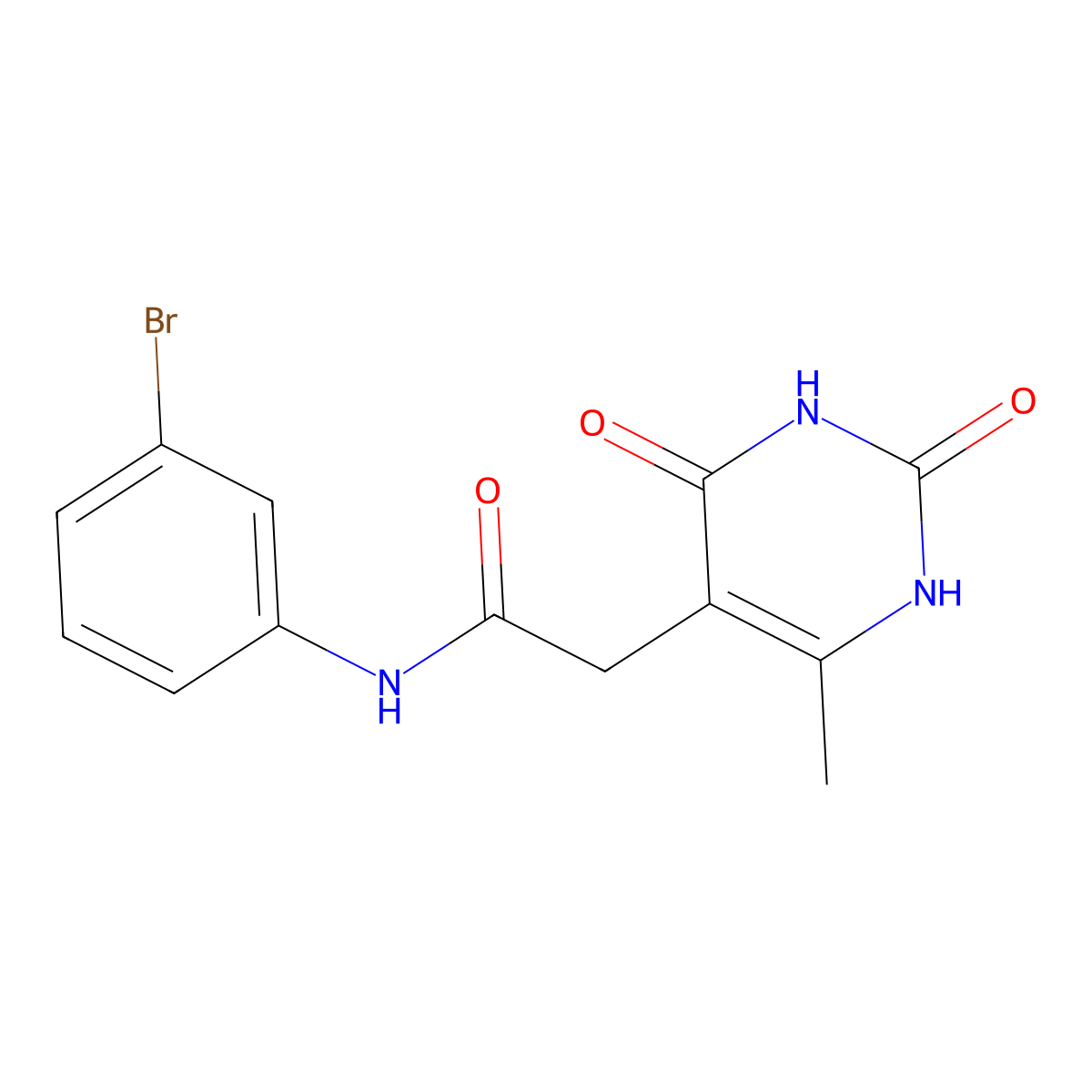 N-(3-bromophenyl)-2-(6-methyl-2,4-dioxo-1,2,3,4-tetrahydropyrimidin-5-yl)acetamide molecular structure, CAS 1172973-97-5