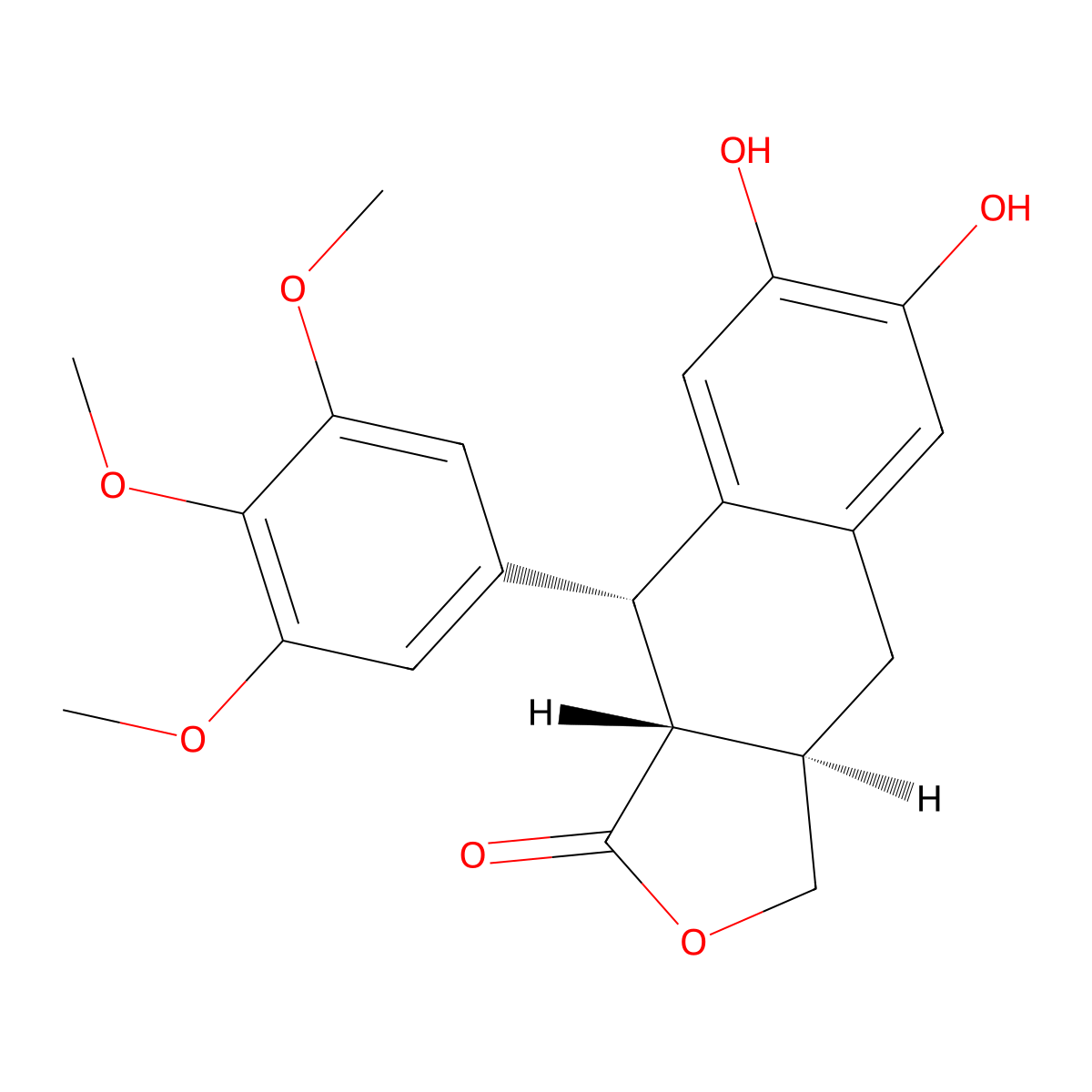 6,7-Demethylenedeoxypodophyllotoxin molecular structure, CAS 1173-42-8