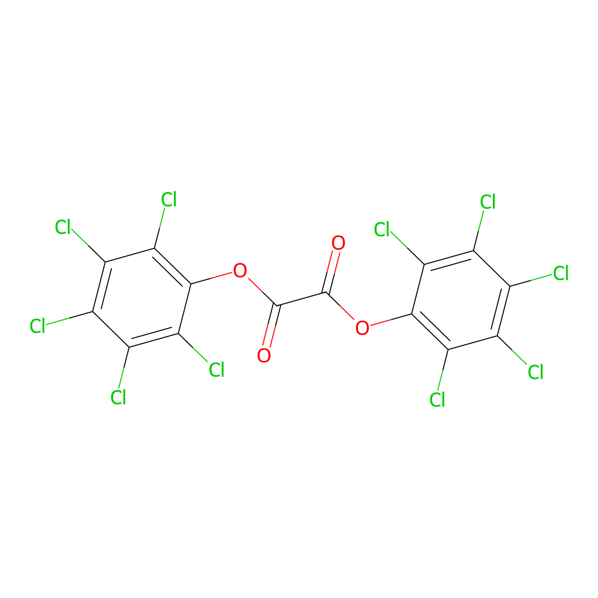 Bis(pentachlorophenyl)oxalate molecular structure, CAS 1173-75-7