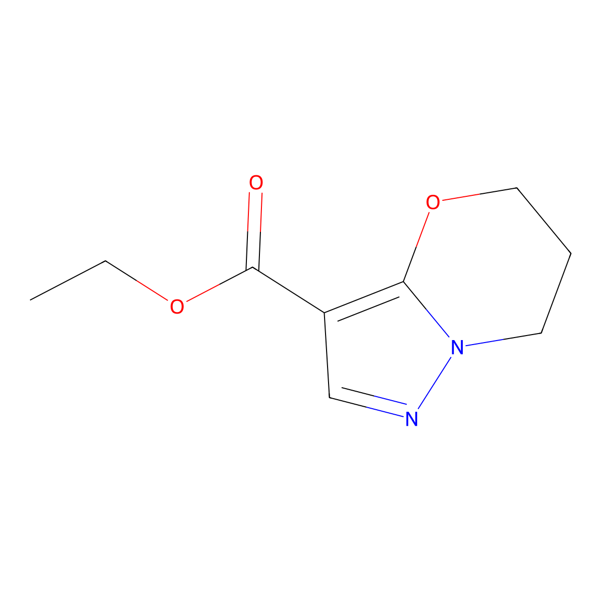 Ethyl 6,7-dihydro-5H-pyrazolo[5,1-B][1,3]oxazine-3-carboxylate molecular structure, CAS 1173003-60-5