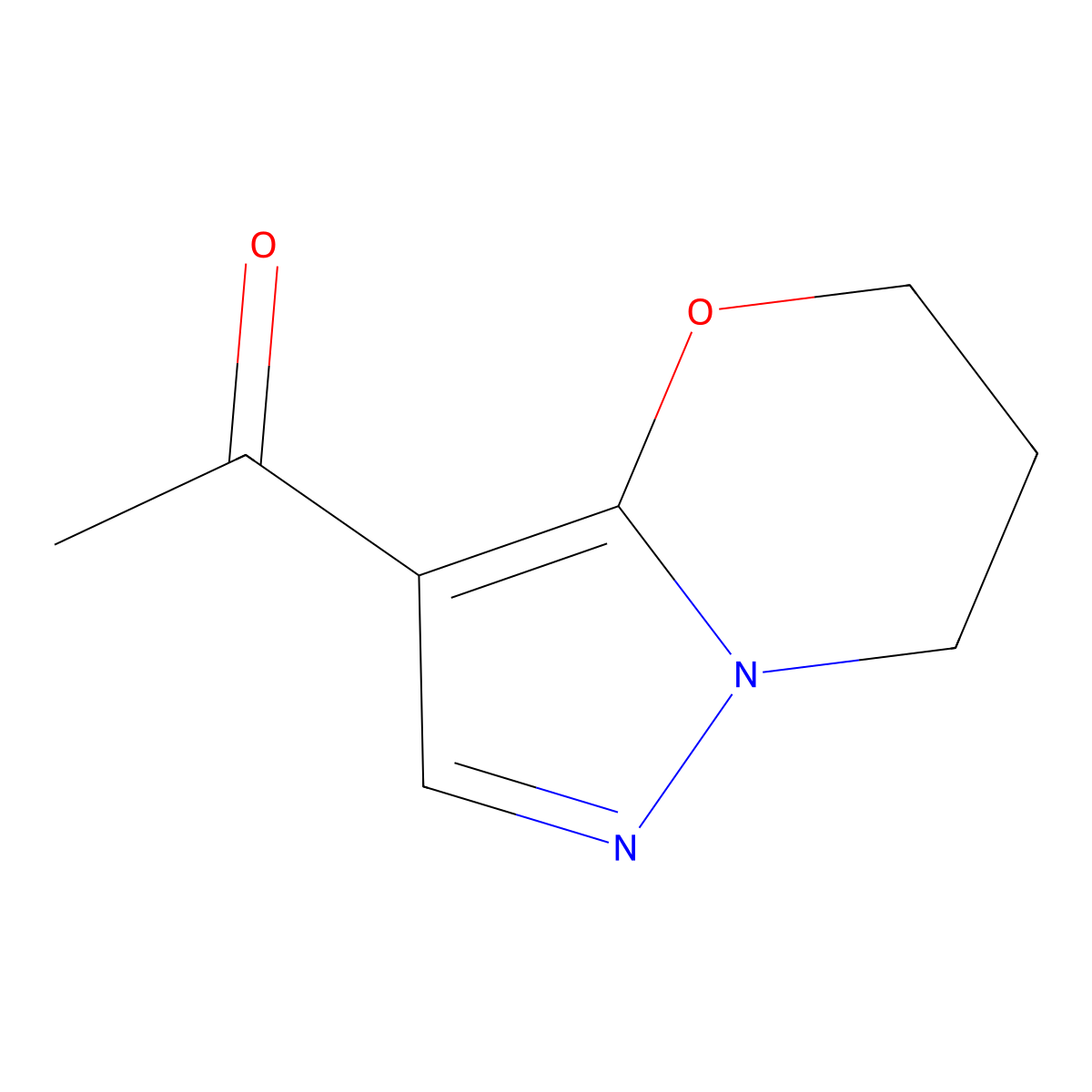 1-(6,7-Dihydro-5H-pyrazolo[5,1-b][1,3]oxazin-3-yl)-ethanone molecular structure, CAS 1173003-63-8