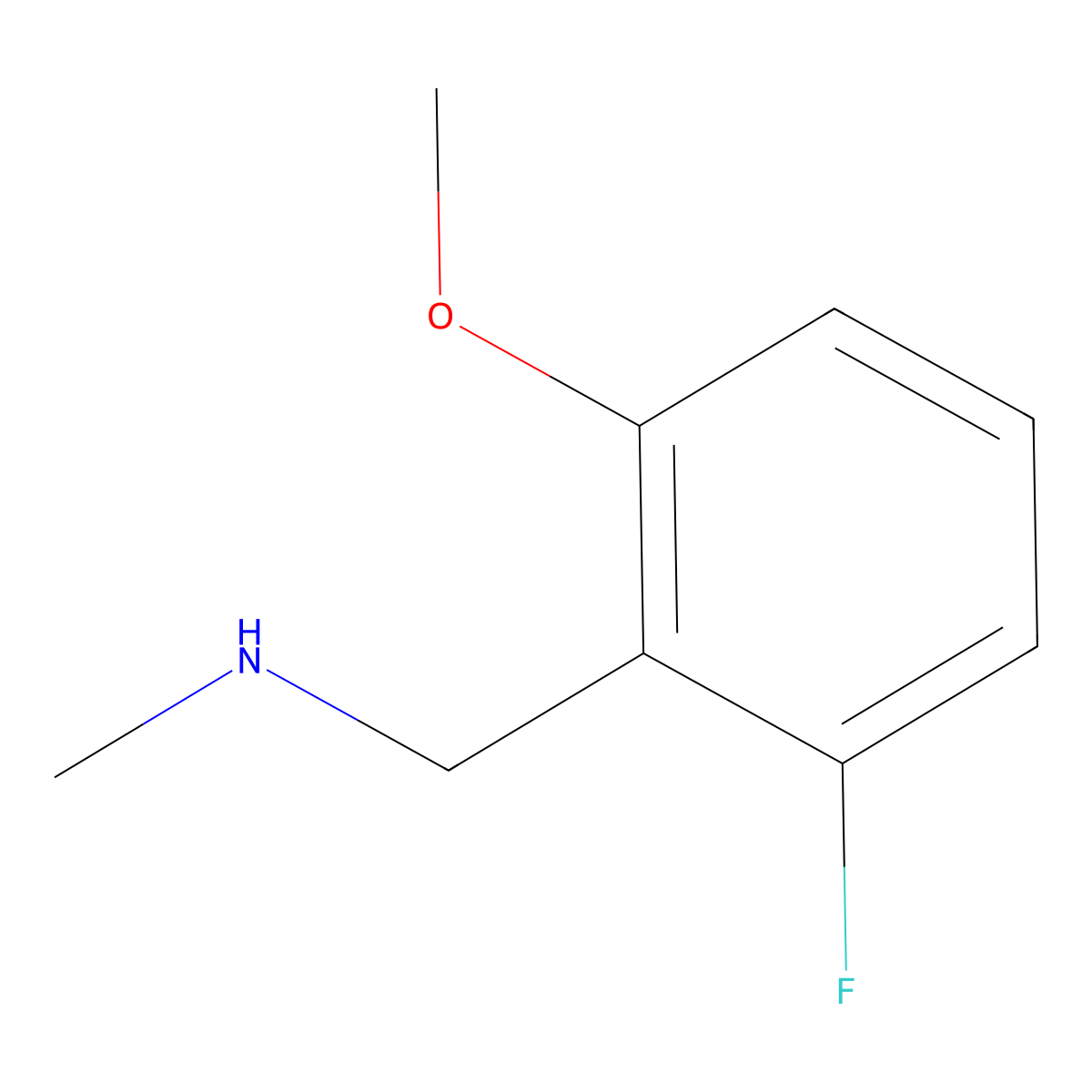 [(2-Fluoro-6-methoxyphenyl)methyl](methyl)amine molecular structure, CAS 1173004-65-3