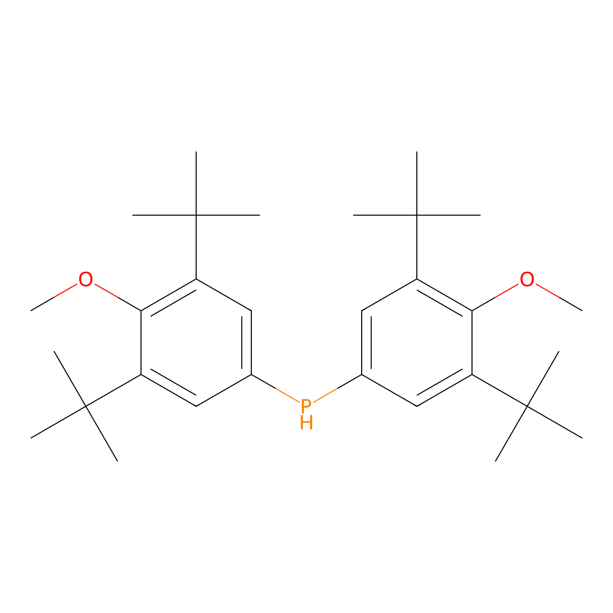 Bis(3,5-di-tert-butyl-4-methoxyphenyl)phosphane molecular structure, CAS 1173023-24-9