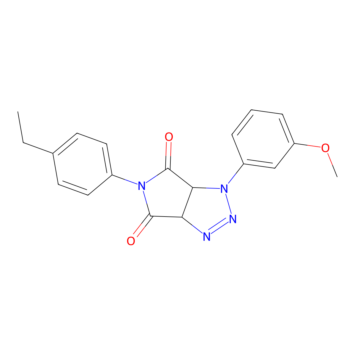 5-(4-ethylphenyl)-1-(3-methoxyphenyl)-1H,3aH,4H,5H,6H,6aH-pyrrolo[3,4-d][1,2,3]triazole-4,6-dione molecular structure, CAS 1173025-01-8