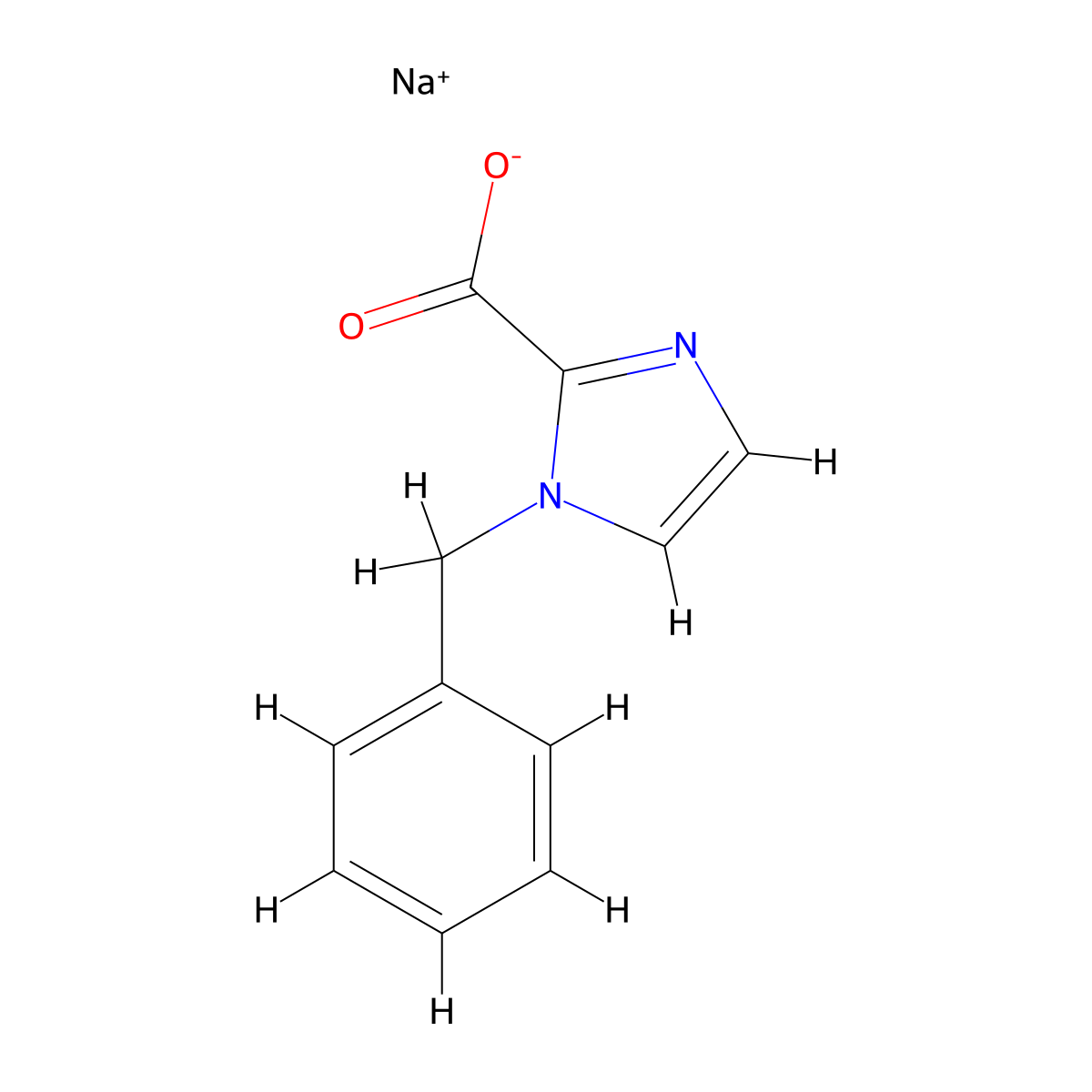 sodium 1-benzyl-1H-imidazole-2-carboxylate molecular structure, CAS 1173026-41-9