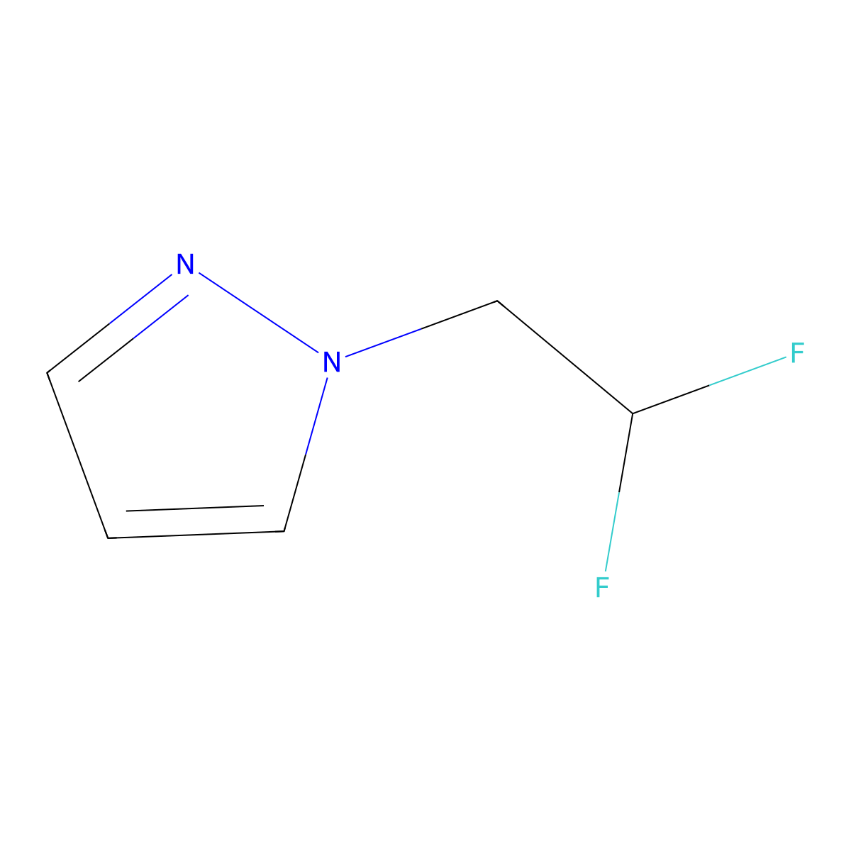 1-(2,2-difluoroethyl)-1H-pyrazole molecular structure, CAS 1173030-07-3