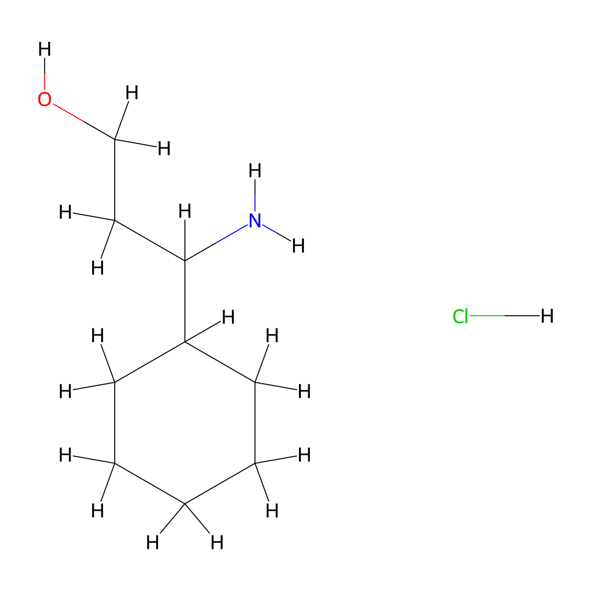 3-Amino-3-cyclohexyl-propan-1-ol hydrochloride molecular structure, CAS 1173031-67-8