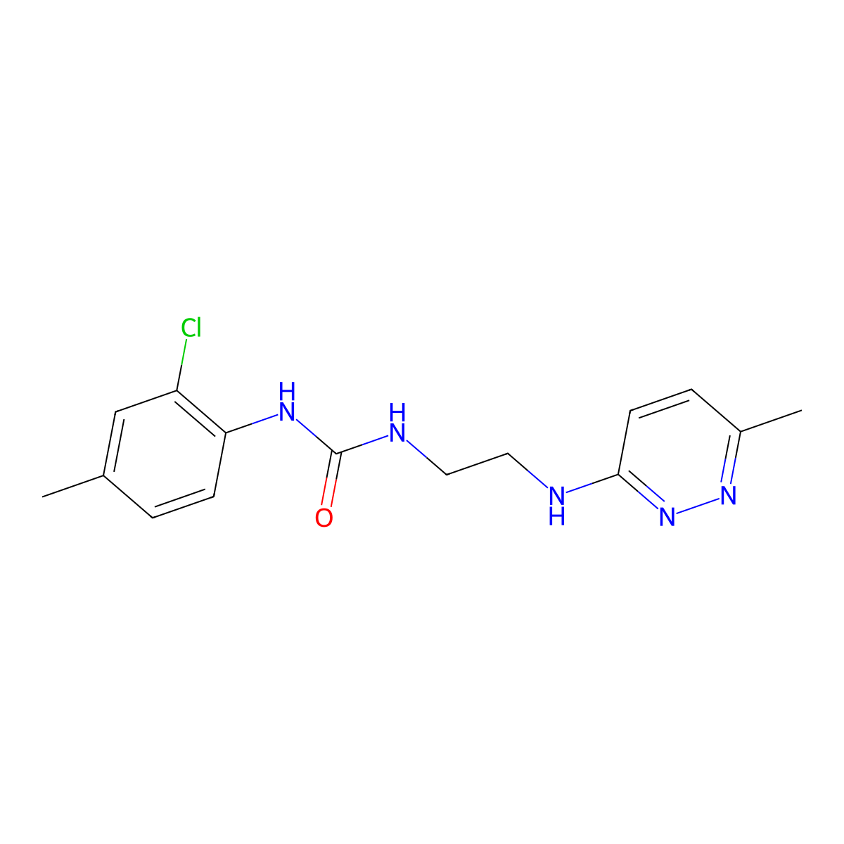 1-(2-Chloro-4-methylphenyl)-3-(2-((6-methylpyridazin-3-yl)amino)ethyl)urea molecular structure, CAS 1173041-97-8