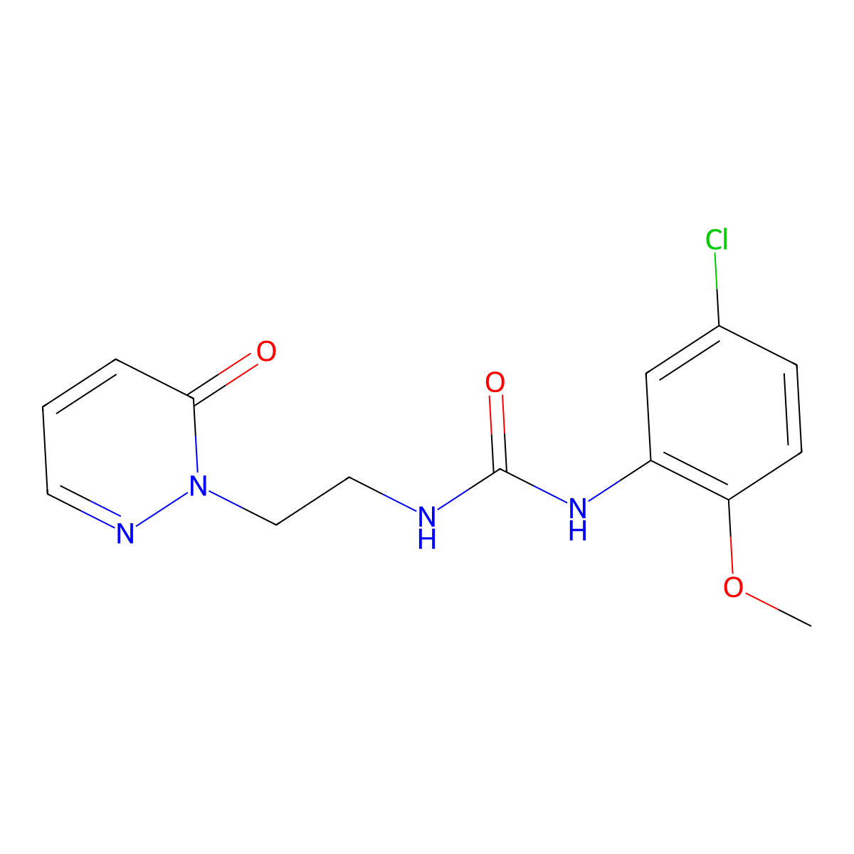 1-(5-Chloro-2-methoxyphenyl)-3-[2-(6-oxo-1,6-dihydropyridazin-1-yl)ethyl]urea molecular structure, CAS 1173042-15-3