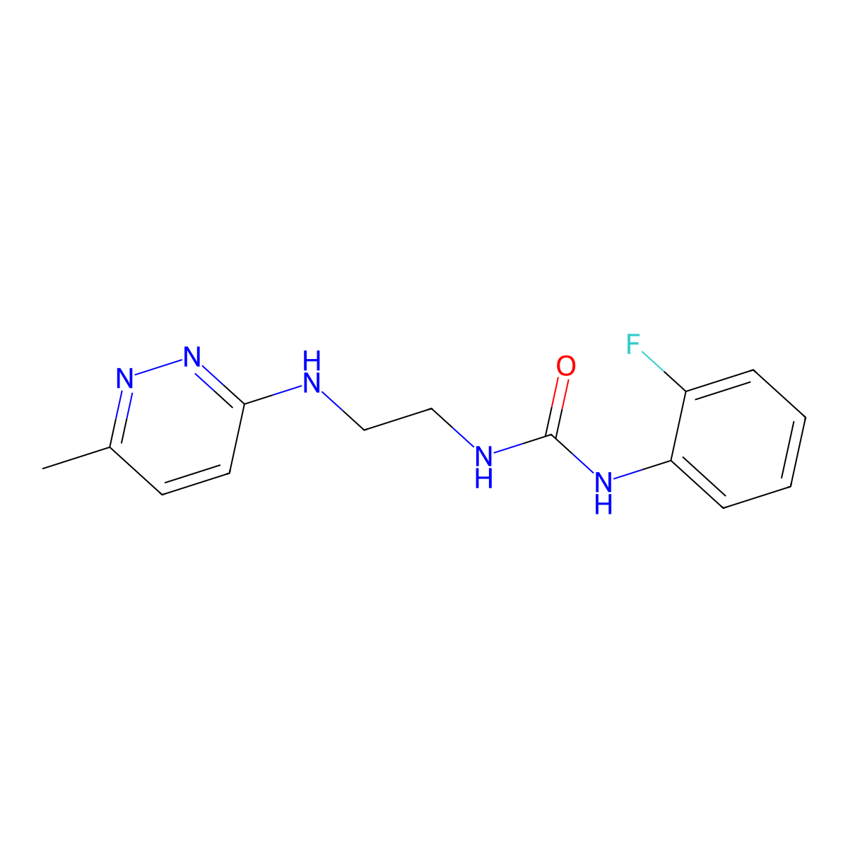 1-(2-Fluorophenyl)-3-(2-((6-methylpyridazin-3-yl)amino)ethyl)urea molecular structure, CAS 1173043-97-4