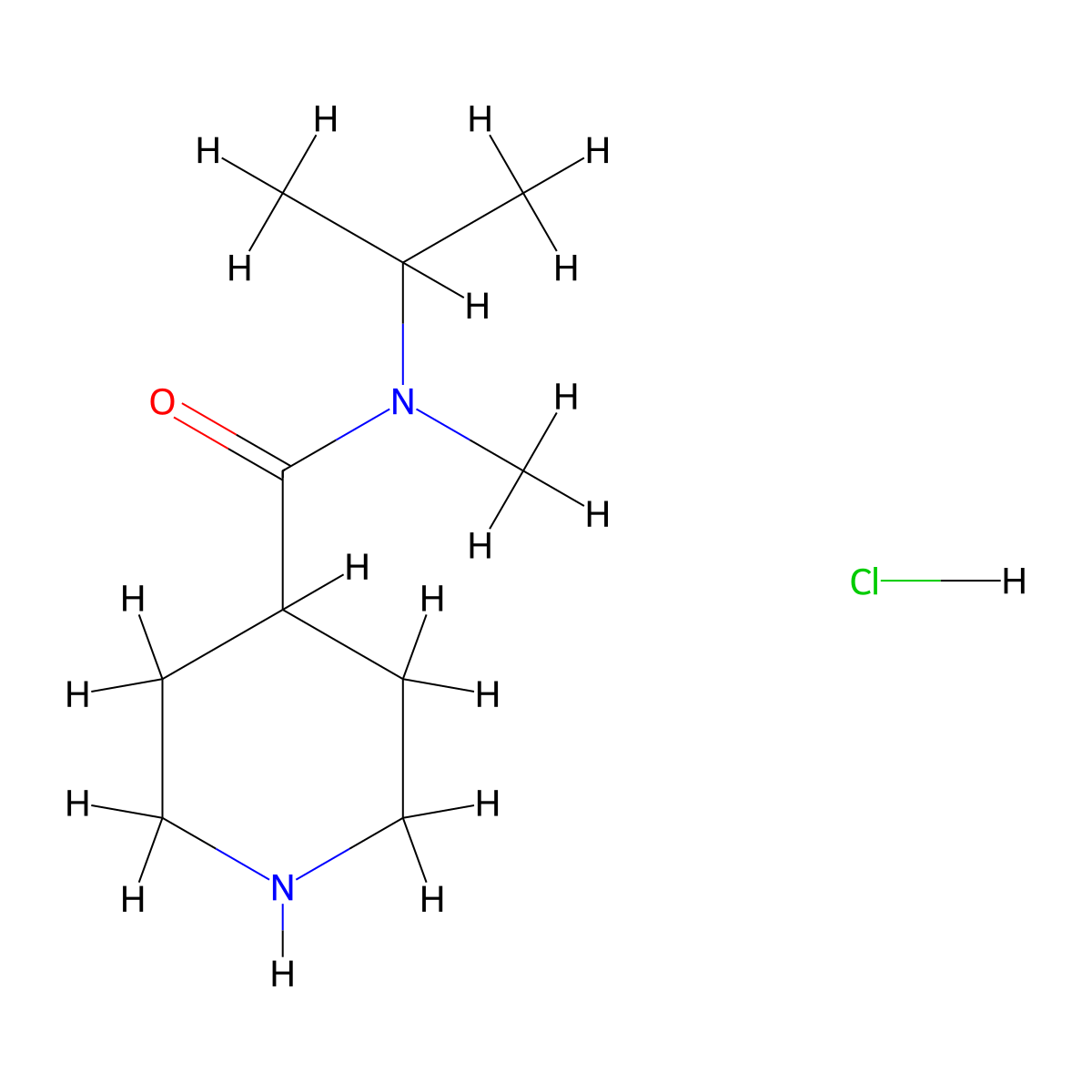 N-methyl-N-(propan-2-yl)piperidine-4-carboxamide hydrochloride molecular structure, CAS 1173047-58-9