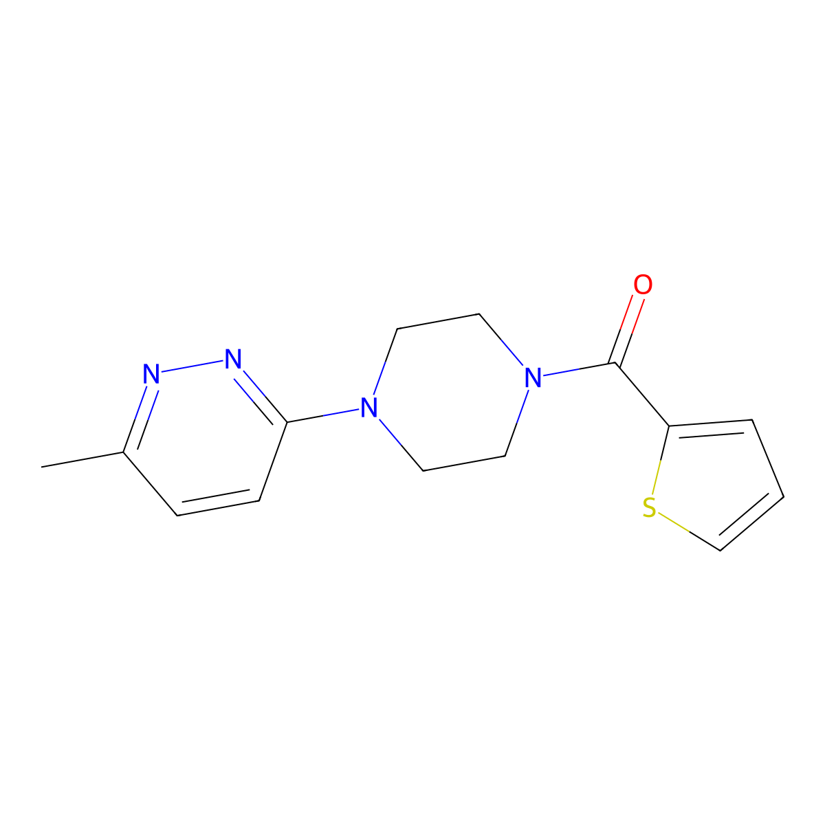 (4-(6-Methylpyridazin-3-yl)piperazin-1-yl)(thiophen-2-yl)methanone molecular structure, CAS 1173048-82-2