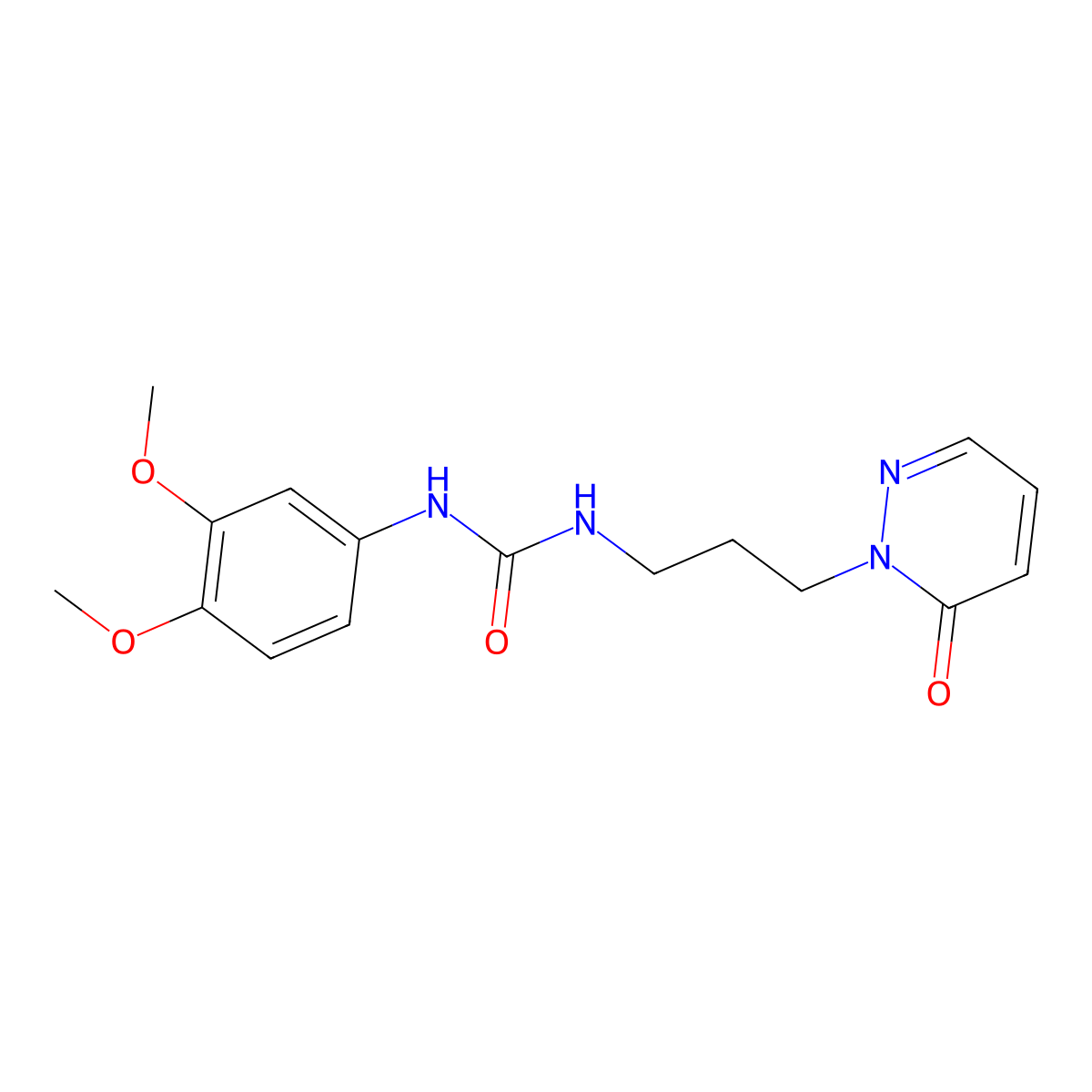 1-(3,4-dimethoxyphenyl)-3-(3-(6-oxopyridazin-1(6H)-yl)propyl)urea molecular structure, CAS 1173067-02-1