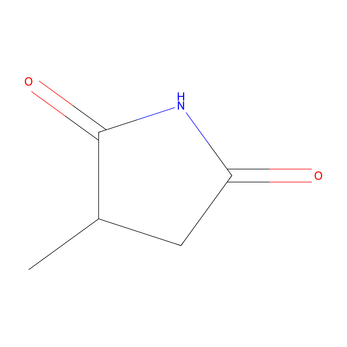 2,5-Pyrrolidinedione, 3-methyl-, (R)- molecular structure, CAS 117307-07-0