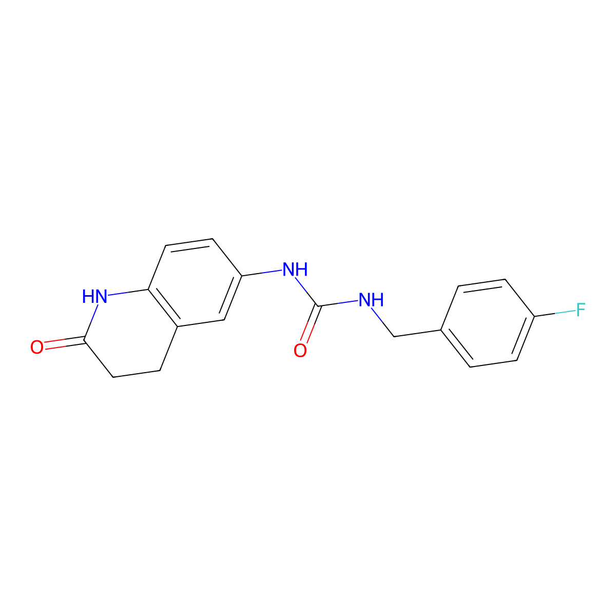 1-[(4-Fluorophenyl)methyl]-3-(2-oxo-1,2,3,4-tetrahydroquinolin-6-yl)urea molecular structure, CAS 1173073-34-1